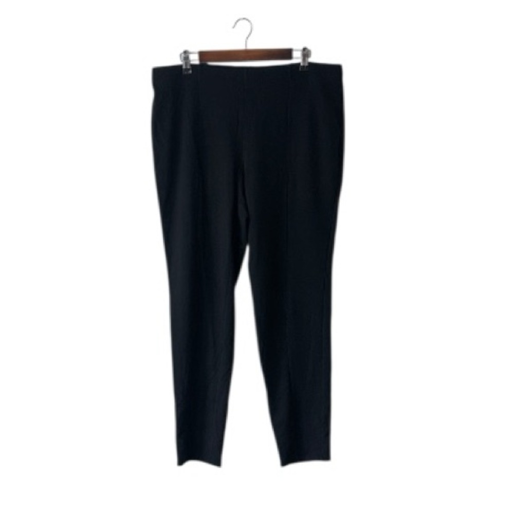 J. Jill Black Stretchy Tapered Leg Pants High Rise Pima Cotton Size Large Tall
